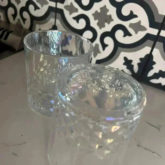 Whiskey Glasses x 2 Pearl Iridescent Color 12 oz - Picture 4 of 6